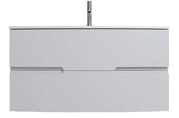 Тумба под раковину Jacob Delafon EB1889RU-G1C Nona 100 см, с интегрированными ручками, глянцевый белый