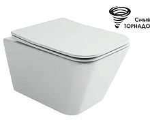 Унитаз подвесной безободковый Ceramicanova Miro CN11003T, смыв Торнадо 3.0, с крышкой-сиденьем, белый