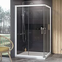 Душевая дверь Ravak 1ZJA0100Z1 10RV2K-100 раздвижная 10°, белый + транспарент