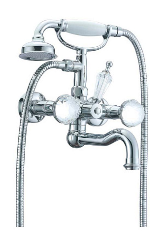 Смеситель Boheme 353 Brilante Presente для ванны, с душевым гарнитуром, хром