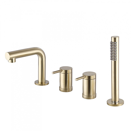 Смеситель ABBER AF8813G Emotion на борт ванны, золото матовое