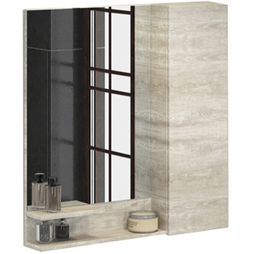 Зеркальный шкаф Comforty 00-00004137100 Верона 75х80 см, дуб белый Зеркальный шкаф Comforty 00-00004137100 Верона 75х80 см, дуб белый