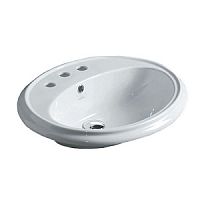 Simas AR859bi*3 Arcade Раковина  встроенная 61x50,5см с 3 отв. под смеситель, цвет белый