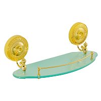 Полка Migliore 31591 Montecarlo c галереей, стекло матовое/золото