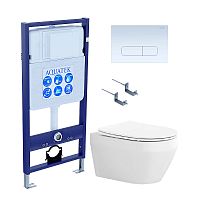 Инсталляция с подвесным унитазом Aquatek Лея SET AQUATEK ЛЕЯ cm-013 4в1