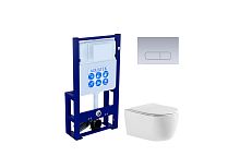 Унитаз с бачком скрытого монтажа и клавишей смыва Aquatek ЕВРОПА Set AQUATEK ЕВРОПА-014 3в1