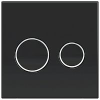 Смывная клавиша KKPol SPP/178/0/K Uni P01v1 для инсталляции, черный матовый/хром/черный матовый