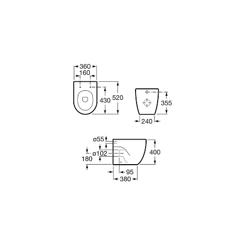 Унитаз приставной Roca Meridian 347247000 купить недорого в интернет-магазине Керамос Унитаз приставной Roca Meridian 347247000 купить недорого в интернет-магазине Керамос