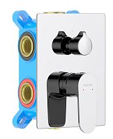 Смеситель Aquatek AQ1247CR Оберон  для ванны, 3 режима (внешняя и скрытая часть), хром