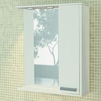 Зеркальный шкаф Comforty 00-00004136264 Тулуза с подсветкой 75х85 см, белый