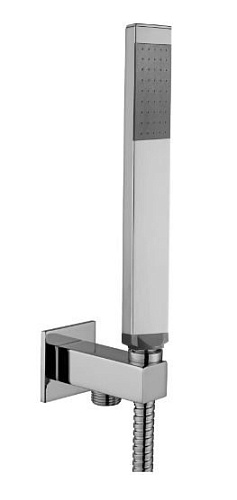 Ручной душ Cezares CZR-DEFA4-BIO с гибким шлангом 150 см, штуцером и держателем, исполнение: Белый матовый