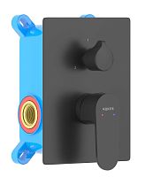 Смеситель Aquatek AQ1246MB Оберон  для ванны (внешняя и скрытая часть), черный матовый