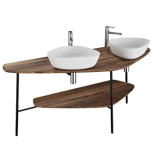 Столешница Vitra 64043 Plural под 2 раковины 160 см, темный дуб купить недорого в интернет-магазине Керамос Столешница Vitra 64043 Plural под 2 раковины 160 см, темный дуб купить недорого в интернет-магазине Керамос