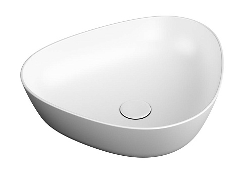 Раковина-чаша Vitra 7812B401-0016 Plural накладная 47х40 см, низкая, треугольная, матовый белый