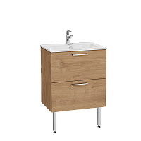 Тумба Vitra 67270 Mia с раковиной 60х40 см, подвесная, с 2 ящиками, Goak (золотой дуб) Тумба Vitra 67270 Mia с раковиной 60х40 см, подвесная, с 2 ящиками, Goak (золотой дуб)