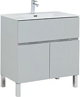Тумба с раковиной Aquanet 00274121 Алвита New, 81х47 см, серая