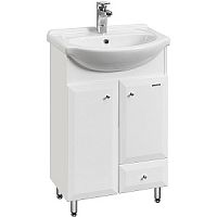 Тумба Акватон 1A250301DJ010 Джимми 57 под раковину, 52х30 см, белый/хром глянец