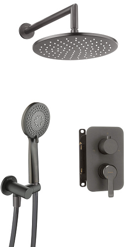 Набор Deante BXYZDQAM Arnika для душа скрытого монтажа с BOXом, Titanium (титан) Набор Deante BXYZDQAM Arnika для душа скрытого монтажа с BOXом, Titanium (титан)