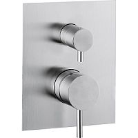 Смеситель для ванны  Cisal XI000211D1  Xion Встраиваемый  для ванны/душа,внешняя и внутренняя части в комплекте, цвет нержавеющая сталь