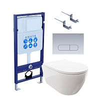 Инсталляция с подвесным унитазом Aquatek Поларис SET AQUATEK ПОЛАРИС-014 4в1