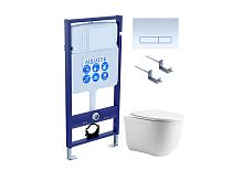 Комплект: Унитаз, Инсталляция, Кнопка смыва Aquatek КЛАССИК AQUATEK SET AQUATEK КЛАССИК cm-021 4в1
