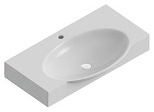 Умывальник Sanita Luxe INF76SLWB01KR Infinity с кронштейнами 76х45 см, белый