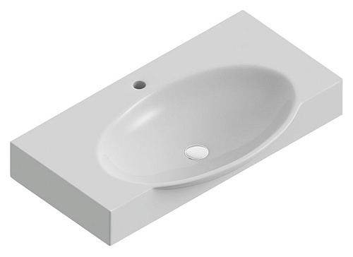 Умывальник Sanita Luxe INF76SLWB01KR Infinity с кронштейнами 76х45 см, белый Умывальник Sanita Luxe INF76SLWB01KR Infinity с кронштейнами 76х45 см, белый