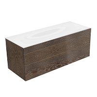 Тумба Keuco 31561860000 Edition 400 под умывальник 140х53.5 см, антрацитовый дуб/антрацитовый дуб