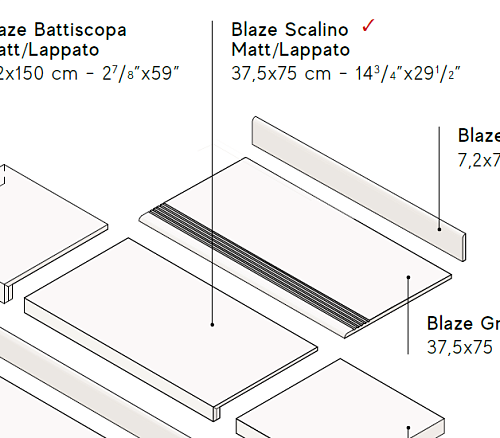 Ступень AtlasConcorde BLAZE BlazeAluminiumScalino75Lapp купить недорого в интернет-магазине Керамос Ступень AtlasConcorde BLAZE BlazeAluminiumScalino75Lapp купить недорого в интернет-магазине Керамос