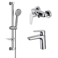 Комплект Aquatek AQ1131CR Бетта для ванной Set 3 в 1 (AQ1110CR + AQ1160CR + AQ2013CR), хром