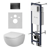 Комплект: Унитаз, Инсталляция, Кнопка смыва AM.PM Above IS110338.9X1900
