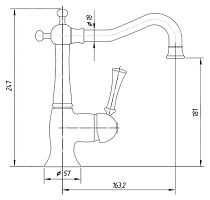 Смеситель для раковины Migliore  ML.DLS-6813.BR