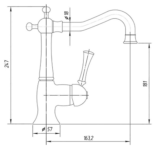 Смеситель для раковины Migliore ML.DLS-6813.BR Смеситель для раковины Migliore ML.DLS-6813.BR