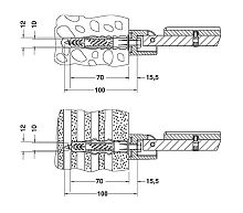 Крепежный комплект № 3 Keuco 34992000100 Plan Care, хром