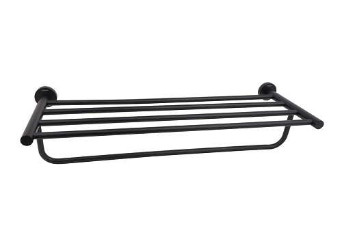 Полка Aquatek AQ4015MB Вега для полотенец, черный матовый купить недорого в интернет-магазине Керамос