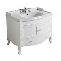 Тумба Simas ARMC90 bi/cr Arcade под раковину AR864 с изогнутыми дверцами (ручки и петли цвета хром), цвет bianco -белый