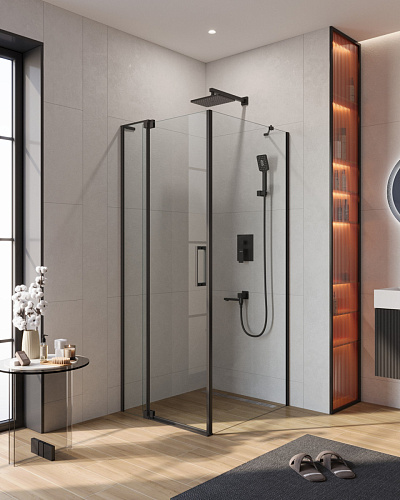 Душевой уголок CEZARES SLIDER-AH-1-80-80/90-C-NERO Душевой уголок CEZARES SLIDER-AH-1-80-80/90-C-NERO