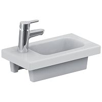 Раковина Ideal Standard E136201 Connect Space накладная 45х25 см, гостевая, левая версия, Euro White (евробелый) Раковина Ideal Standard E136201 Connect Space накладная 45х25 см, гостевая, левая версия, Euro White (евробелый)
