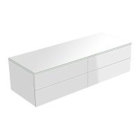 Тумба Keuco 31766400000 Edition 400 боковая 140х53.5 см, белый глянцевый/стекло глянцевое белое