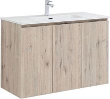 Тумба под раковину Aquanet 00277533 Алвита New подвесная, 100х45 см, коричневая