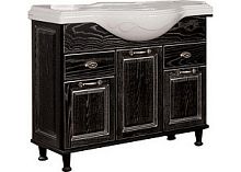 Тумба с раковиной Акватон Жерона 105 (1A1586K5GEM50) черное серебро