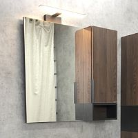 Зеркальный шкаф Comforty 00-00004151044 Франкфурт 75х80 см, дуб шоколадно-коричневый