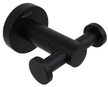 Крючок Aquatek AQ4002MB Вега двойной, черный матовый