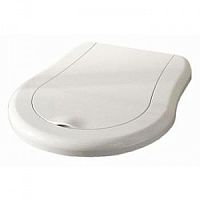 Сиденье Kerasan 108501 bi/oro Retro, new для унитаза, микролифт, белое/петли золото
