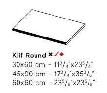 Декоративный элемент AtlasConcorde KLIF KlifSilverRound45x90