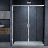 Душевая дверь Vincea VDS-3AL2170MT Alpha, 170х190 см, профиль хром/стекло текстурное