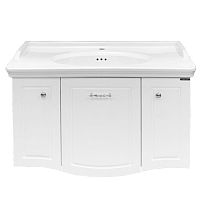 Тумба Comforty 00-00004148011 Палини подвесная 100х50 см, с раковиной 50110, белая