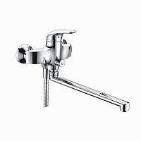Смеситель WasserKRAFT 2802L Rossel для ванны, с длинным изливом, хромоникелевое покрытие Смеситель WasserKRAFT 2802L Rossel для ванны, с длинным изливом, хромоникелевое покрытие