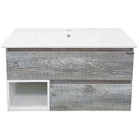 Тумба Comforty 00004136271 Турин подвесная 90х47 см, с раковиной 90E, дуб бежевый Тумба Comforty 00004136271 Турин подвесная 90х47 см, с раковиной 90E, дуб бежевый