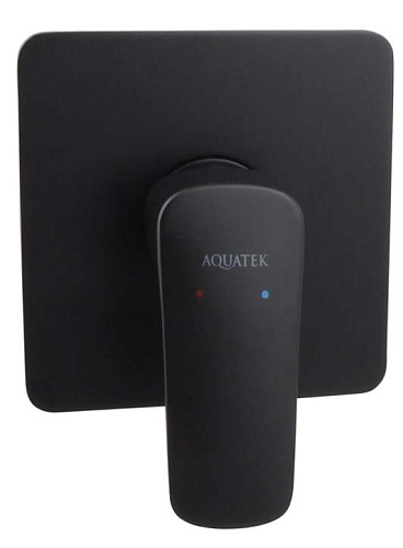 Смеситель Aquatek AQ1066MB Вега для душа (внешняя и скрытая часть), черный матовый Смеситель Aquatek AQ1066MB Вега для душа (внешняя и скрытая часть), черный матовый